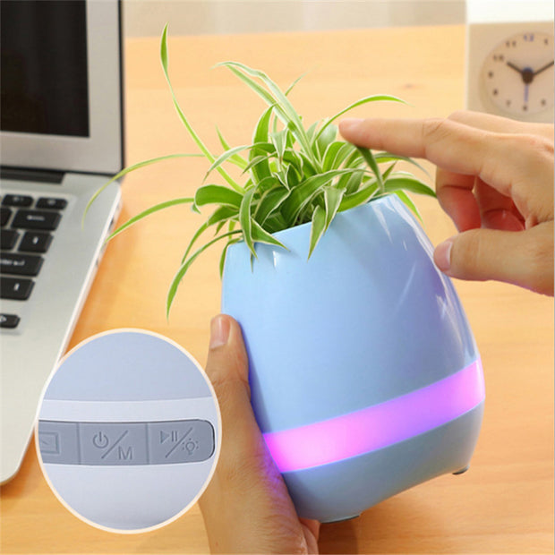 Smart Touch Sensor Bluetooth Flowerpot Speaker